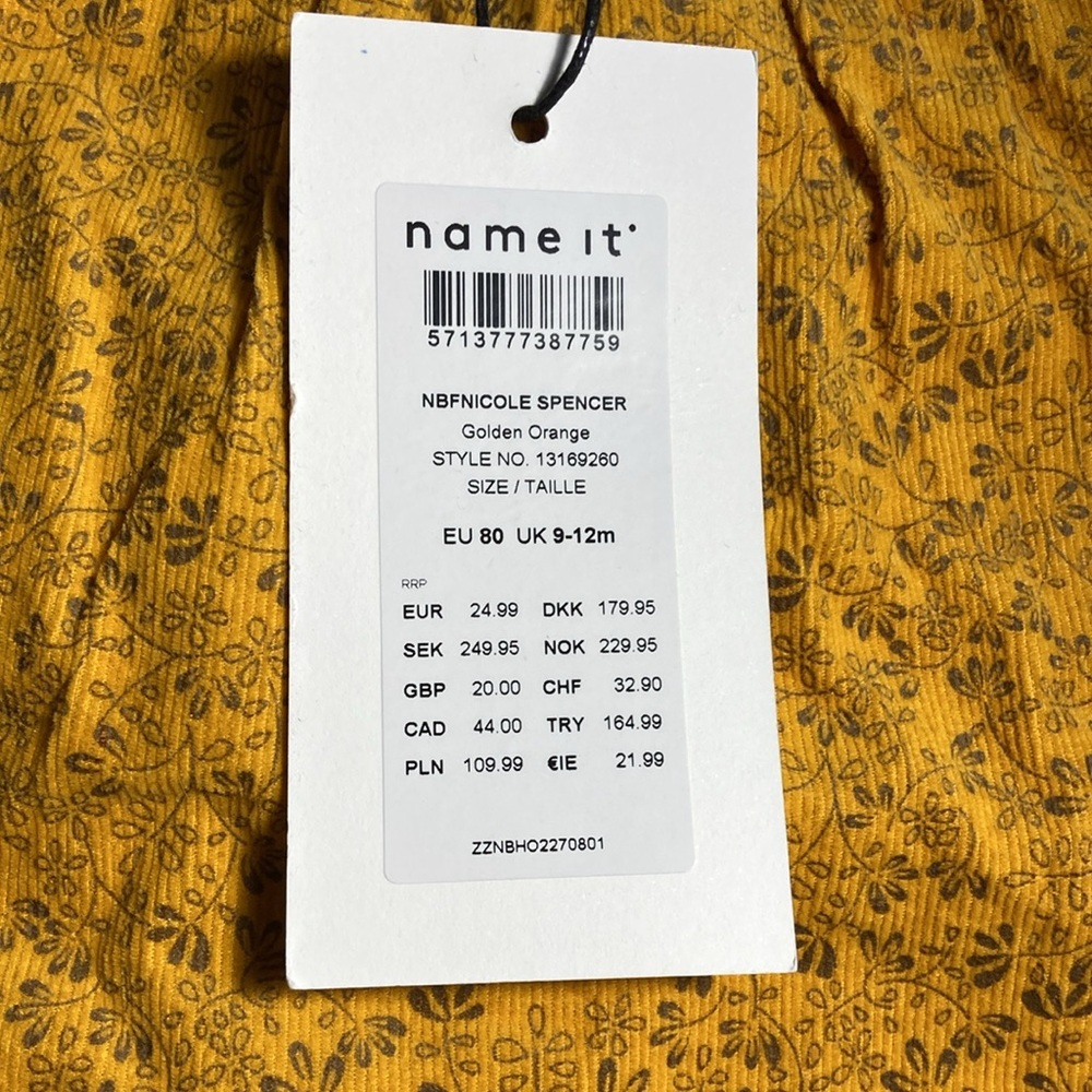 Name It NWT BABY girls size 9-12 Mtgs - Picture 3 of 4